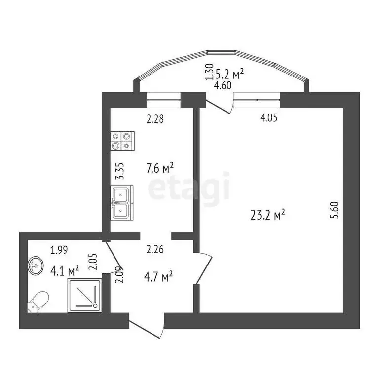 1-комнатная квартира: Анапа, Крестьянская улица, 9В (39.6 м) - Фото 1