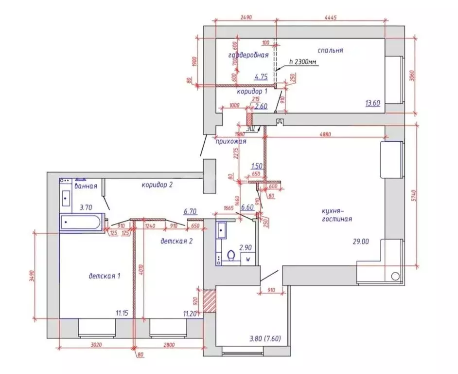 4-комнатная квартира: Сыктывкар, район Орбита, улица Лыткина, 31 (93.1 ... - Фото 2