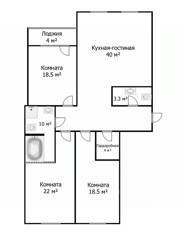 4-к кв. Томская область, Томск Киевская ул., 15 (132.4 м) - Фото 1