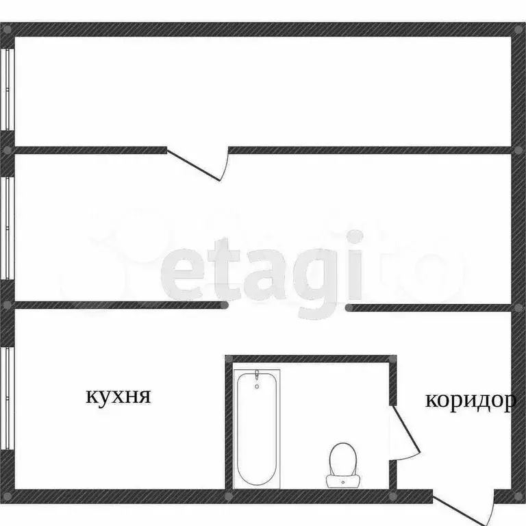 2-к. квартира, 42,5 м, 1/5 эт. - Фото 0