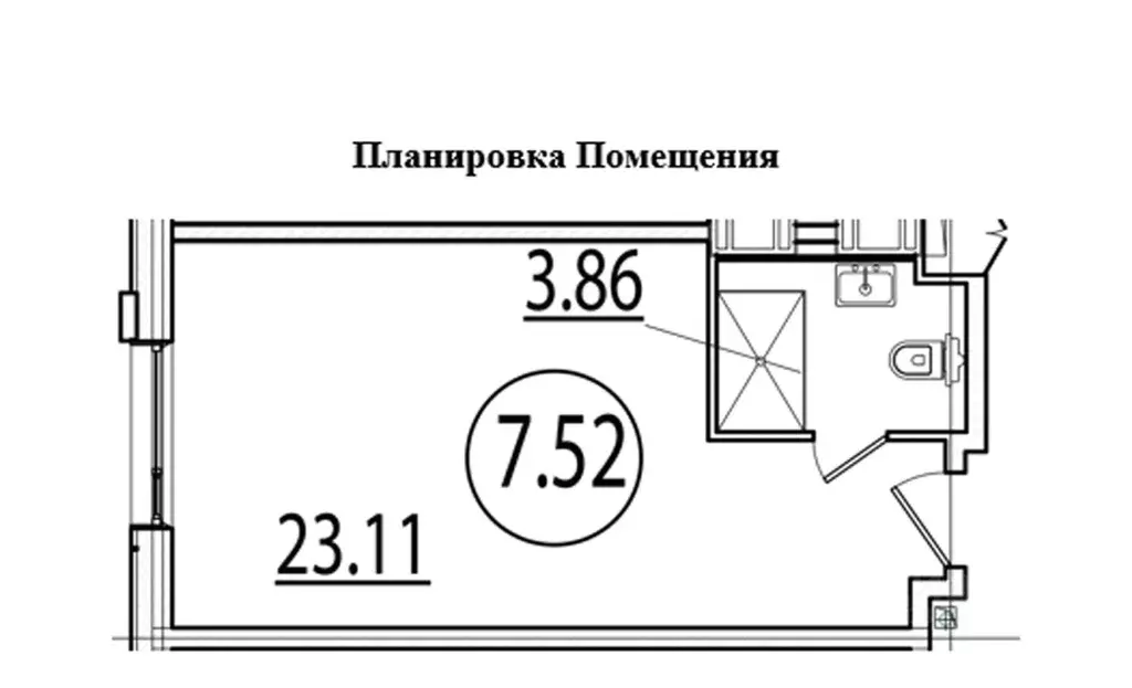 Студия Санкт-Петербург бул. Измайловский, 1к2 (27.0 м) - Фото 1