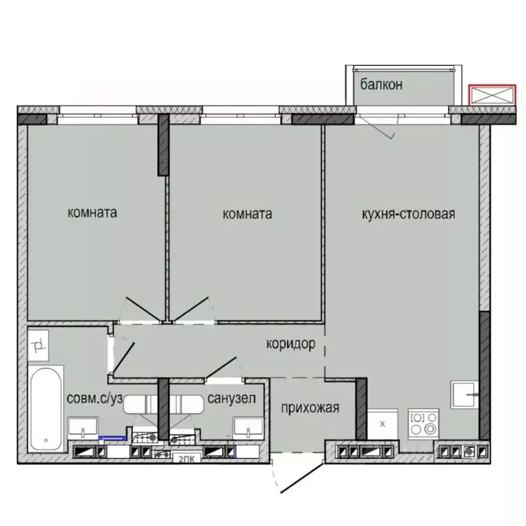 2-к кв. Удмуртия, Ижевск Культбаза жилрайон, 8-й мкр, Ежевика жилой ... - Фото 0