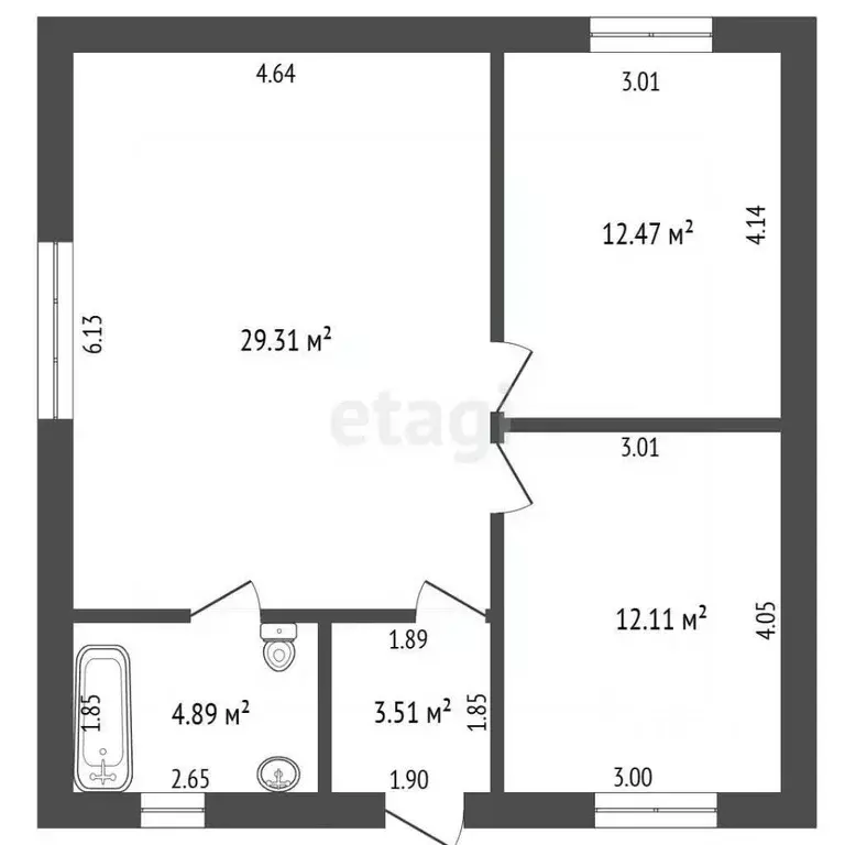 Дом в Крым, Симферопольский район, с. Доброе  (65 м) - Фото 2