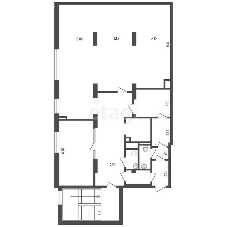 Помещение свободного назначения (200.6 м) - Фото 1