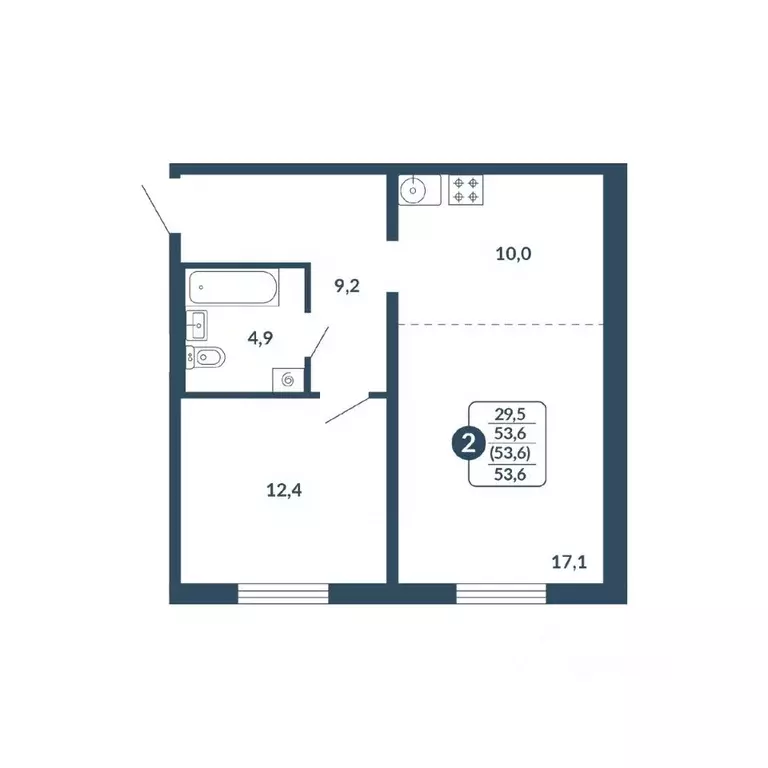2-к кв. Кировская область, Киров Скандинавия жилой комплекс (53.6 м) - Фото 1