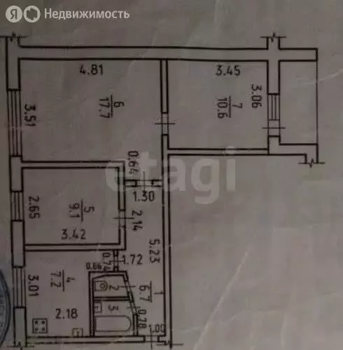 3-комнатная квартира: Ижевск, Заводская улица, 2 (54.2 м) - Фото 2