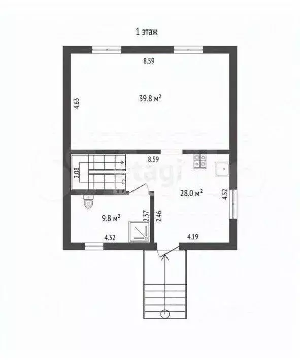 Дом в Омская область, Омск Порт-Артур мкр, ул. 1-я Электровозная (123 ... - Фото 1