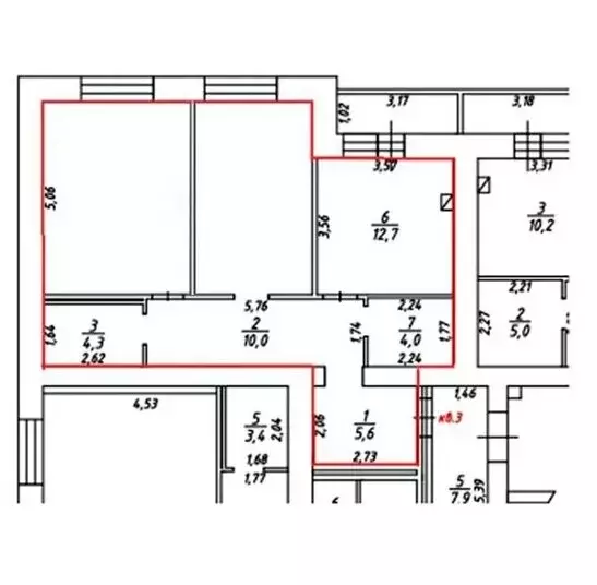 2-комнатная квартира: Кострома, 7-й Окружной проезд, 5 (73.9 м) - Фото 1