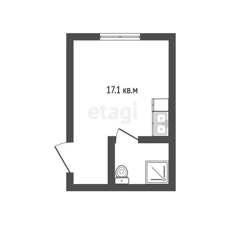 Квартира-студия: Ижевск, улица 9 Января, 247А (17.1 м) - Фото 1