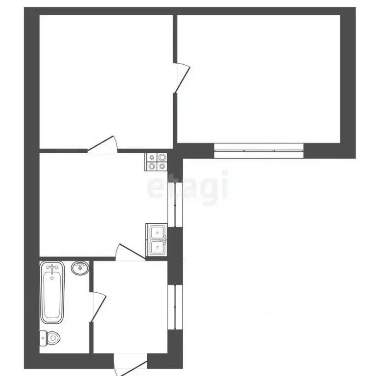2-к кв. Владимирская область, Муром ул. Гоголева, 24А (56.0 м) - Фото 1