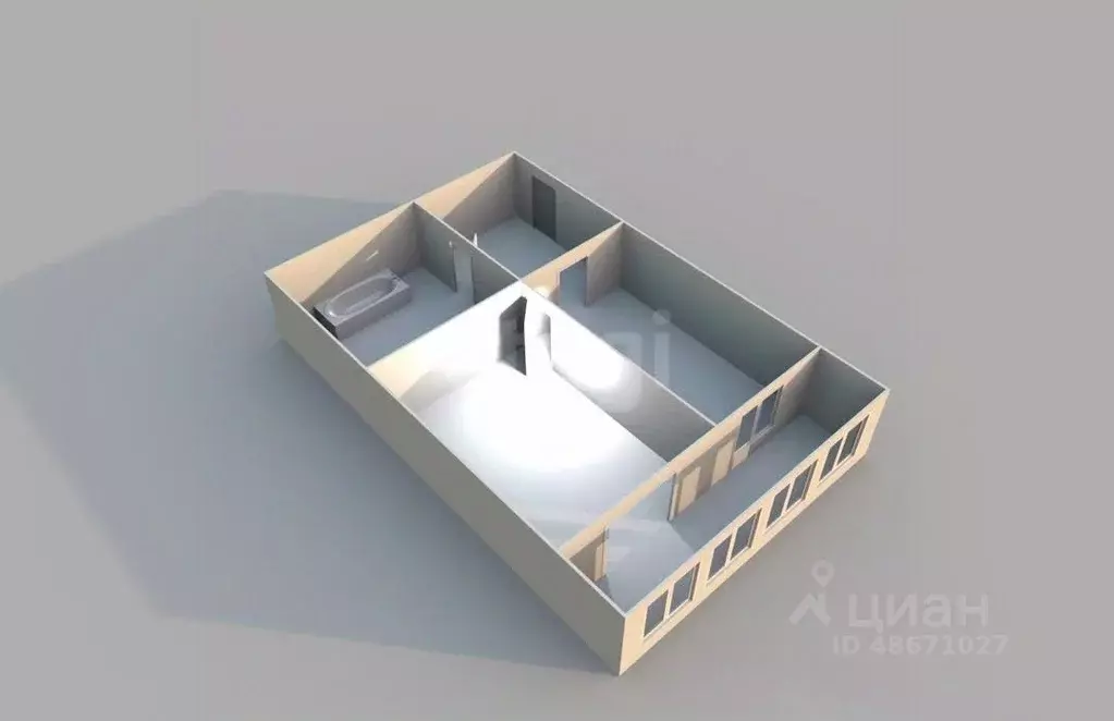 Студия Сахалинская область, Южно-Сахалинск просп. Мира, 300к6 (32.0 м) - Фото 2