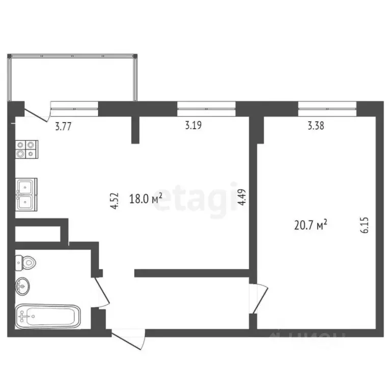 2-к кв. Ханты-Мансийский АО, Сургут ул. Семена Билецкого, 5 (58.7 м) - Фото 1