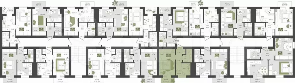 1-к. квартира, 23,9 м, 2/5 эт. - Фото 1