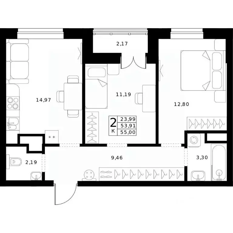 2-к кв. Нижегородская область, Нижний Новгород Ленгородок мкр, Мед ... - Фото 1