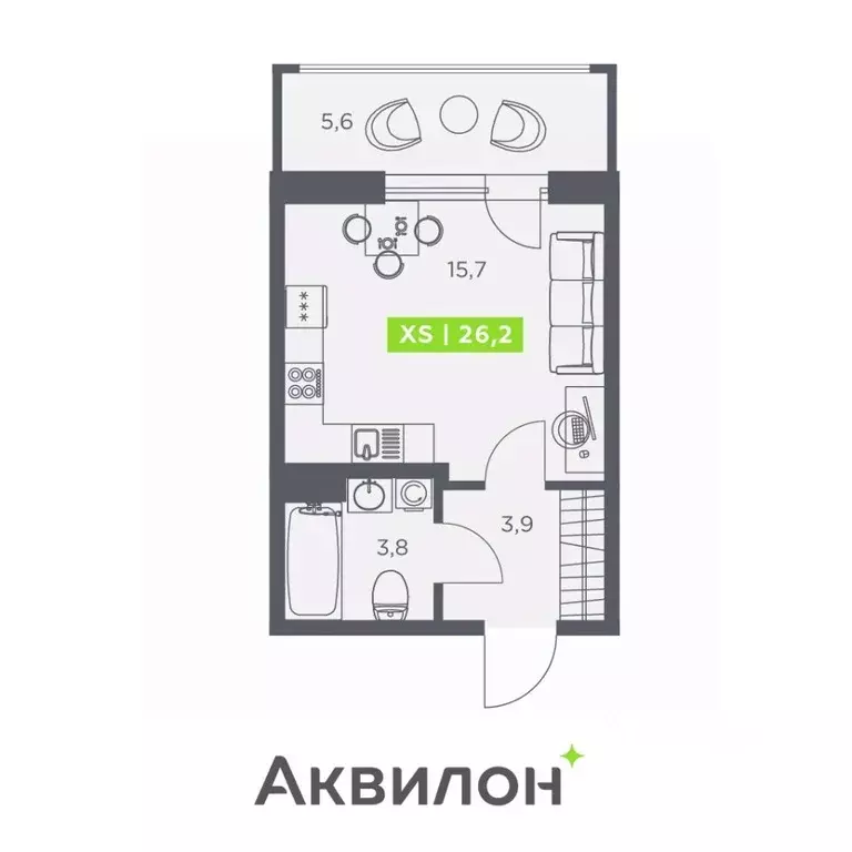 Студия Санкт-Петербург бул. Головнина, 4 (26.2 м) - Фото 0