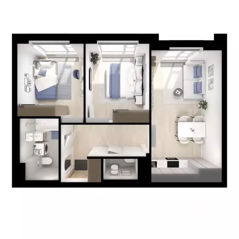 2-к кв. Москва Мичуринский Парк жилой комплекс, 4.3 (49.9 м) - Фото 1