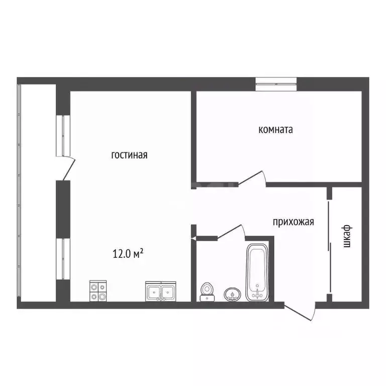 2-к кв. Вологодская область, Вологда ул. Чернышевского, 118 (49.2 м) - Фото 2