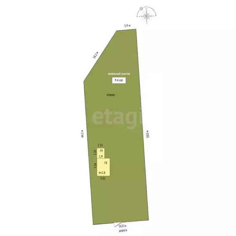 Участок в Краснодарский край, Крымск Дальняя ул. (9.4 сот.) - Фото 2