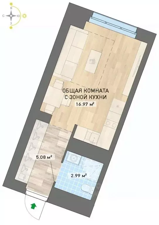 Студия Свердловская область, Екатеринбург ул. Николая Кичигина, 7/3 ... - Фото 0