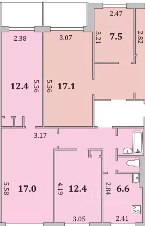 3-к кв. Мурманская область, Мурманск ул. Александрова, 4/1 (60.0 м) - Фото 0