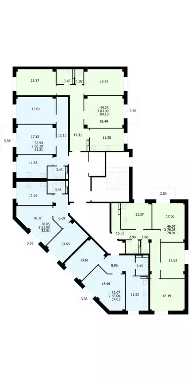 3-комнатная квартира: Красноярск, Северное шоссе, 50А (78.91 м) - Фото 0