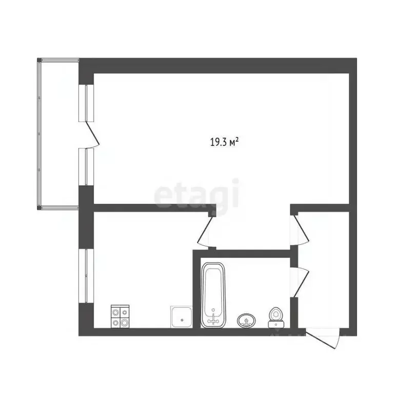 1-к кв. Мордовия, Саранск просп. 60 лет Октября, 47 (31.0 м) - Фото 1