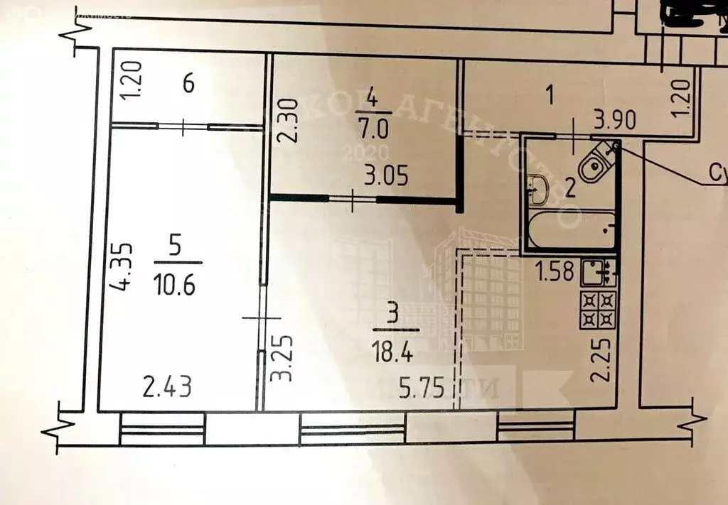 2-комнатная квартира: Калуга, Врубовая улица, 14 (46.6 м) - Фото 0