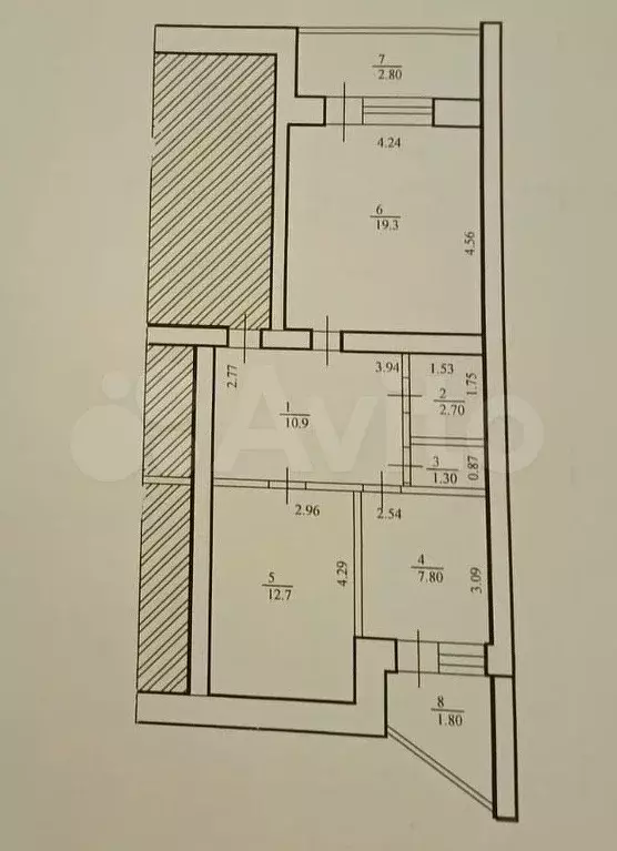 2-к. квартира, 54,7 м, 5/5 эт. - Фото 0