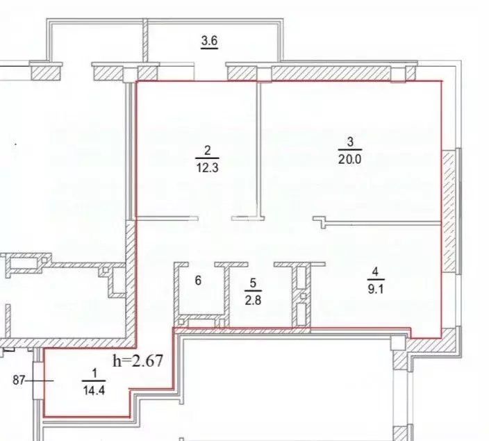 2-к кв. Челябинская область, Челябинск Комсомольский просп., 140 (59.9 ... - Фото 2