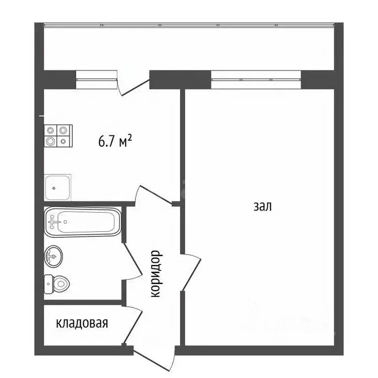 1-к кв. Тамбовская область, Мичуринск Липецкое ш., 45 (32.5 м) - Фото 2