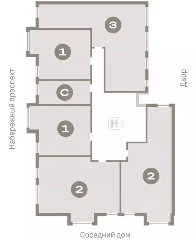 2-к кв. Ханты-Мансийский АО, Сургут 1-й мкр, Нефть жилой комплекс ... - Фото 2