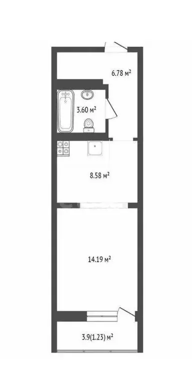 Квартира-студия: Ялта, улица Кирова, 155Ак1 (33.5 м) - Фото 1