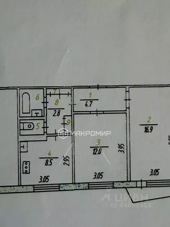 2-к кв. Орловская область, Орел Саханская ул., 3 (50.0 м) - Фото 2