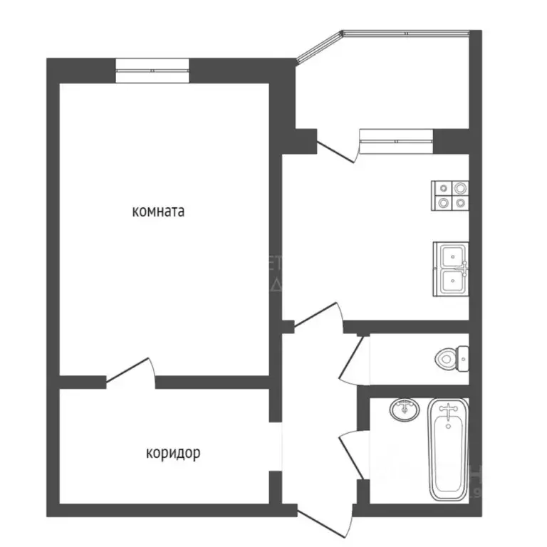 1-к кв. Тюменская область, Тюмень Широтная ул., 190к2 (43.1 м) - Фото 2
