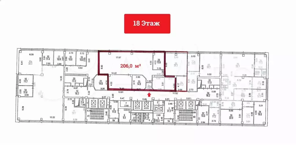 Аренда Офиса в БЦ “Meridian Tower”- 206,0 м - Фото 0