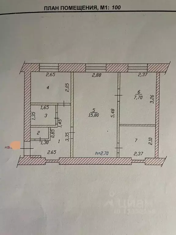 2-к кв. Чувашия, Чебоксары Ленинградская ул., 27 (42.0 м) - Фото 2