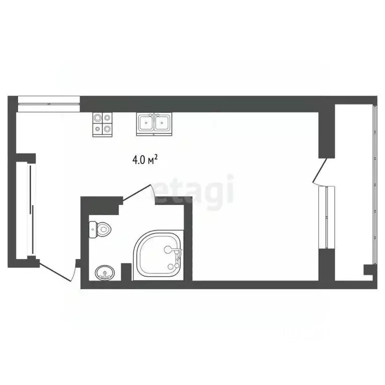 Студия Крым, Черноморское пгт ул. Сигнальная, 2Вк6 (32.0 м) - Фото 2