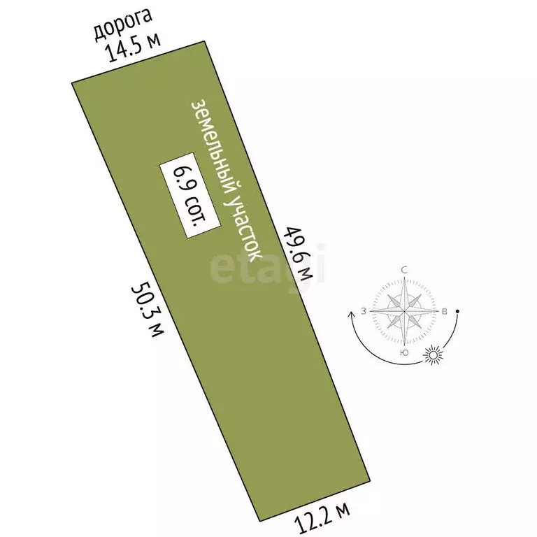 Участок в Стерлитамак, СНТ Строитель-1 (6.88 м) - Фото 1