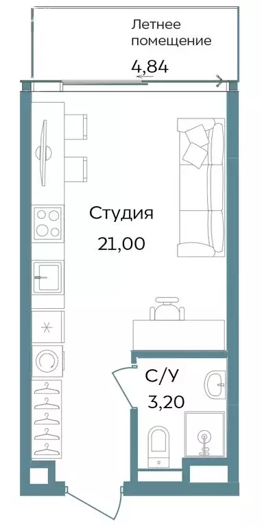 Квартира-студия: Республика Крым, Саки, курортный кластер Темпо (29.04 ... - Фото 0