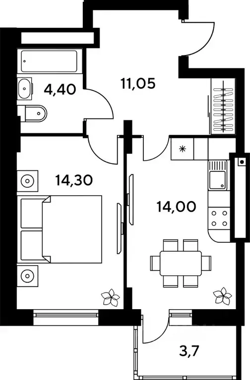 1-к кв. Ростовская область, Ростов-на-Дону бул. Платова, 16 (47.75 м) - Фото 0