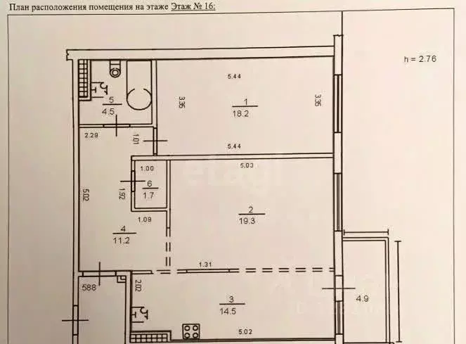 1-к кв. Санкт-Петербург Мебельная ул., 49/92 (69.4 м) - Фото 2