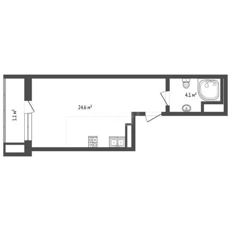 Квартира-студия: Анапа, улица Ленина, 241к2 (28.8 м) - Фото 1