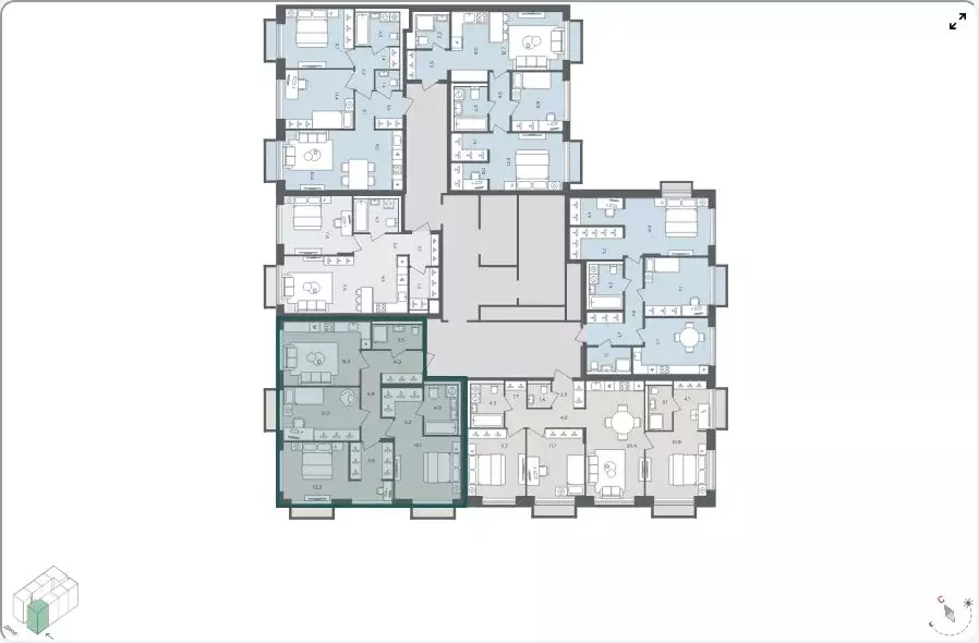 3-комнатная квартира: село Перхушково, микрорайон Равновесие, 1 (81 м) - Фото 2