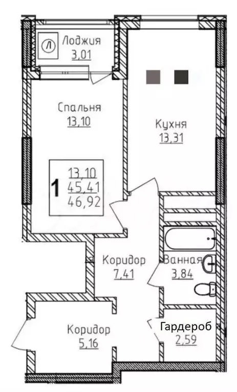 1-к кв. башкортостан, уфа айская ул, 39 (48.0 м) - Фото 0