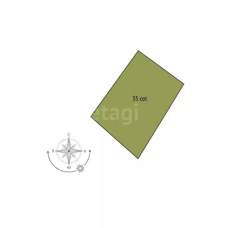 Участок в село Пристень, улица Гагарина (35 м) - Фото 1