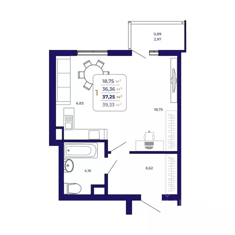 1-к кв. Башкортостан, Уфа Затон-Восточный жилрайон, Паруса жилой ... - Фото 1