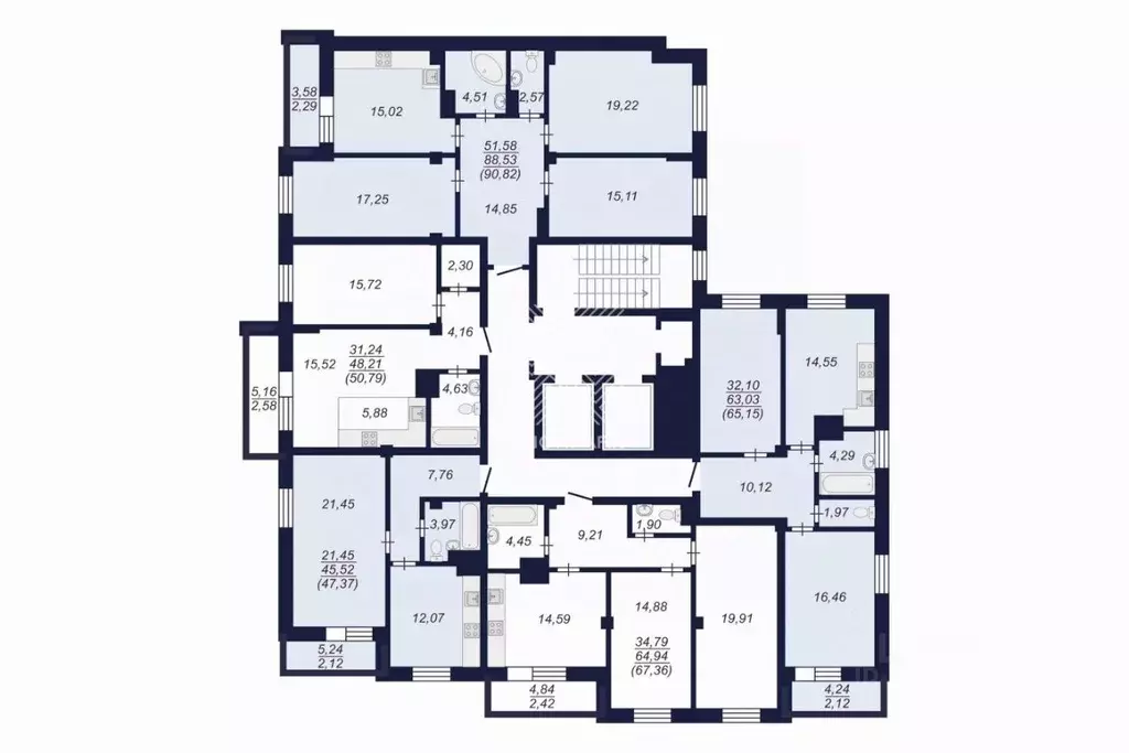 3-к кв. Челябинская область, Челябинск Копейская ул., 1 (90.82 м) - Фото 1
