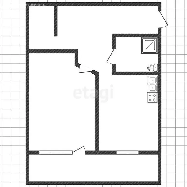 1-комнатная квартира: Тольятти, улица 40 лет Победы, 19Б (45 м) - Фото 1