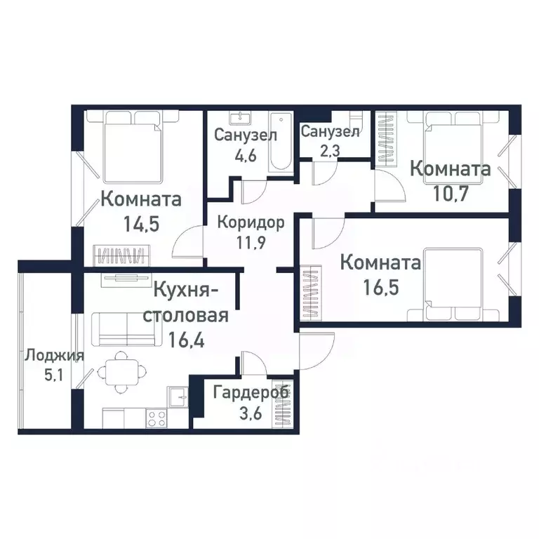3-к кв. Челябинская область, Челябинск пос. Пригородный, ул. Ласковая, ... - Фото 0