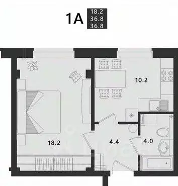 1-к кв. Псковская область, Псковский район, Завеличенская волость, д. ... - Фото 1